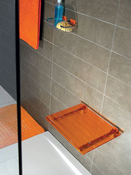 Leo 5368A sprchové sedátko 40x31cm, oranžové