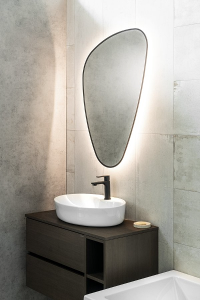 Elena Led 30574CI podsvietené zrkadlo 20W, 68x96cm, čierne matné