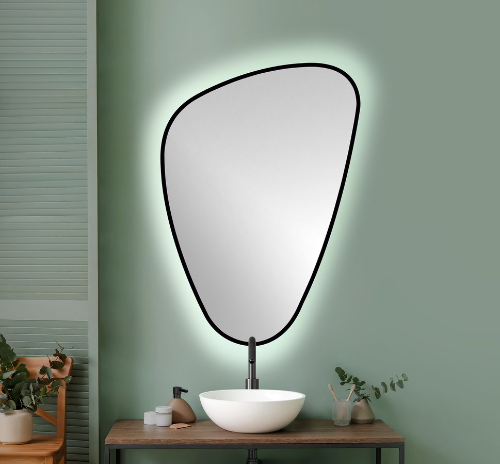 Elena Led 30574CI podsvietené zrkadlo 20W, 68x96cm, čierne matné