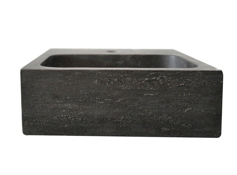 Blok 2401-29 kamenné umývadlo 30x30x10 cm, čierny Antracit