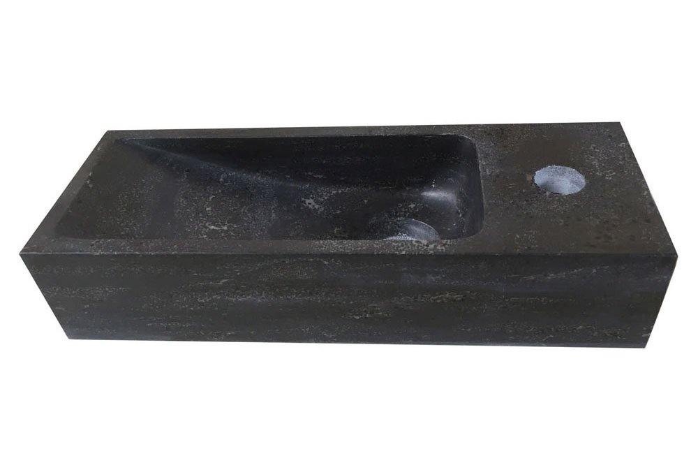 Blok 2401-31 kamenné umývadlo 38x14 cm, čierny Antracit