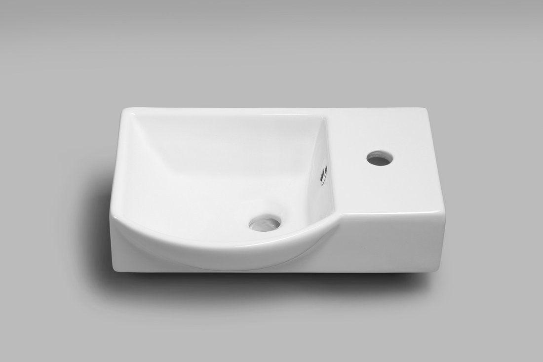 Litos 4079 keramické umývadlo pravé, 45x32 cm, biele