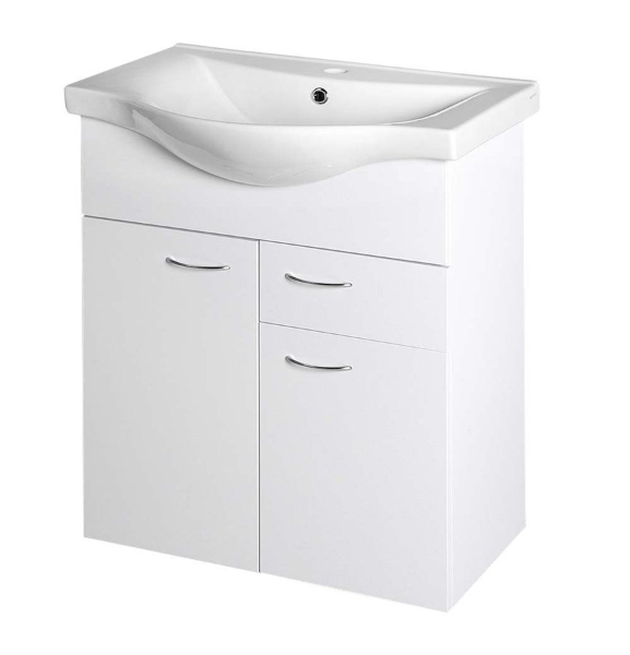 Keramia Fresh 50064A umývadlová skrinka, 1 zásuvka, 60,6x74x34cm, biela
