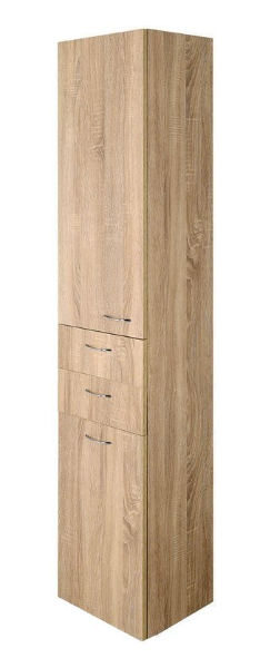 Zoja 51232 skrinka vysoká s košom 35x184x29 cm, ľavá, dub platin