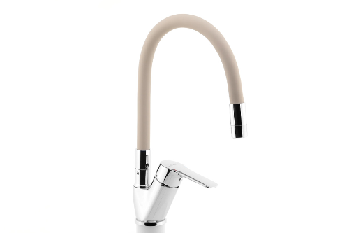 Novaservis Metalia 54 54014F,0BE drezová batéria s béžovým flexi ramenom, chróm