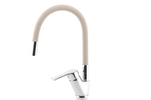 Novaservis Metalia 54 54014F,0BE drezová batéria s béžovým flexi ramenom, chróm