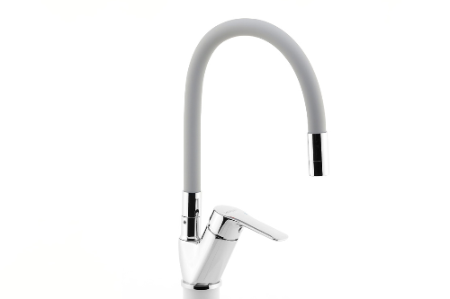 Novaservis Metalia 54 54014F,0S drezová batéria s šedým flexi ramenom, chróm
