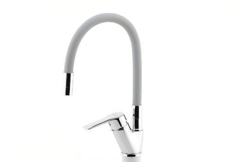 Novaservis Metalia 54 54014F,0S drezová batéria s šedým flexi ramenom, chróm