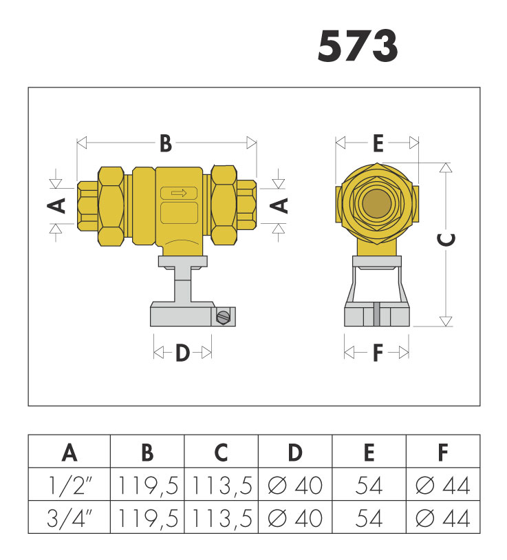 Caleffi bezpečnostný spätný ventil 1/2" CLF573400