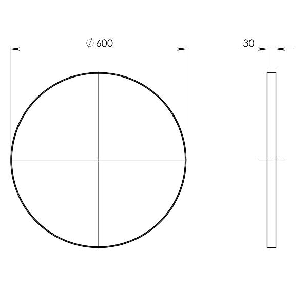 Gedy 600002 zrkadlo guľaté v plastovom ráme 60 cm, biele