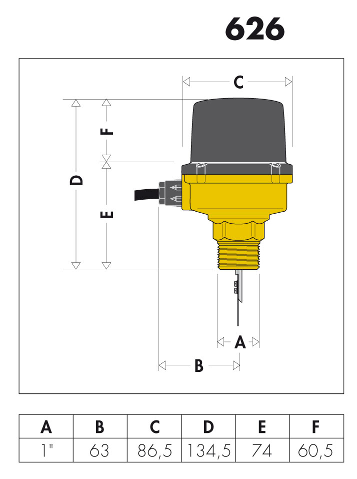 Caleffi prietokový spínač 1" - 8" CLF626600