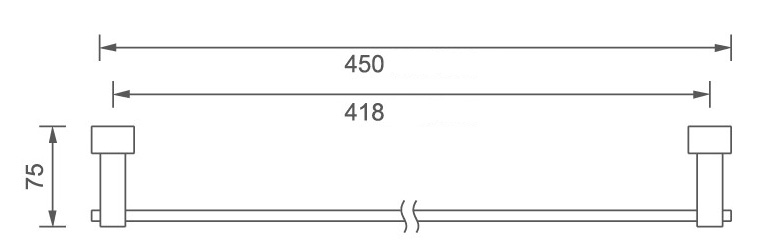 Novaservis Titania Anet 66327,0 držiak uterákov 450 mm