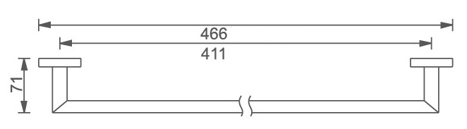 Novaservis Titania Elis 66427,0 držiak uterákov 468 mm