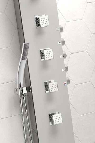 Soul 200 78772 sprchový panel s termostatickou batériou 210x1500mm, hliník