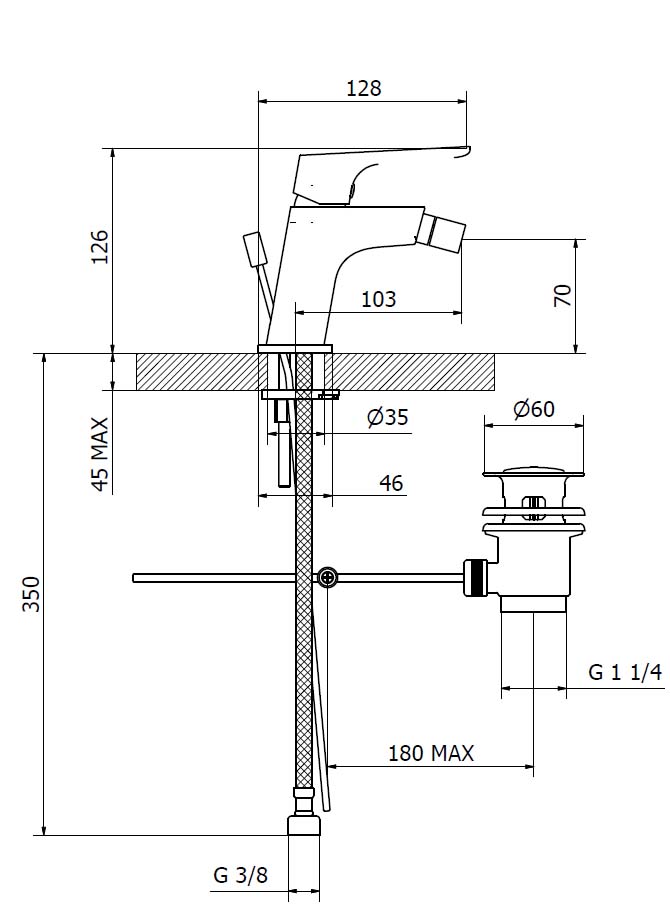 Teorema Edge 8E401 bidetová batéria