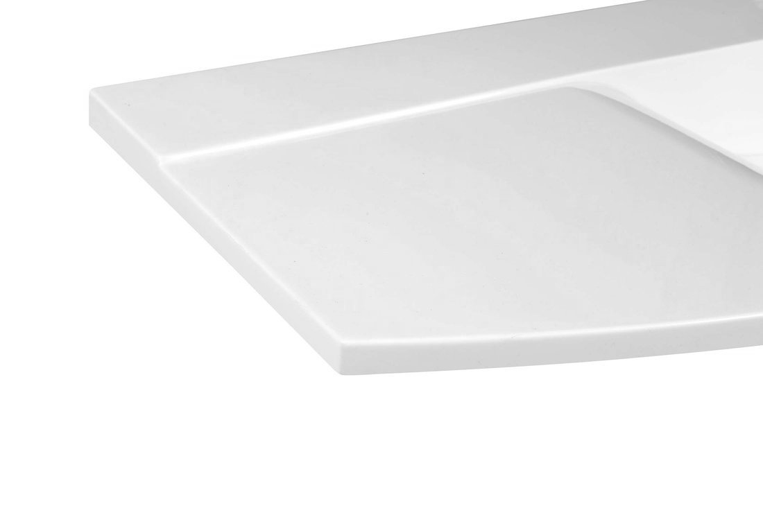 Aras 91061 umývadlo 105,2x50,5cm, liaty mramor, s odkladacou plochou vľavo, biele
