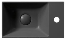 Kube X 9484126 keramické umývadlo 40x23 cm, čierne matné