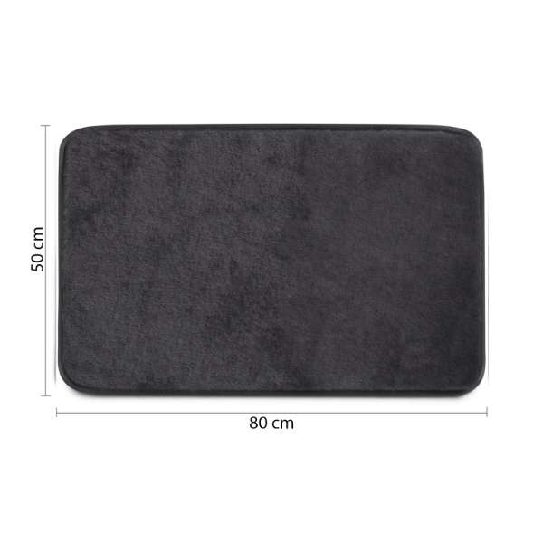 Fuzzy 96FY508014 kúpeľňová predložka, 50x80cm, 100% polyester, protišmyk, čierna
