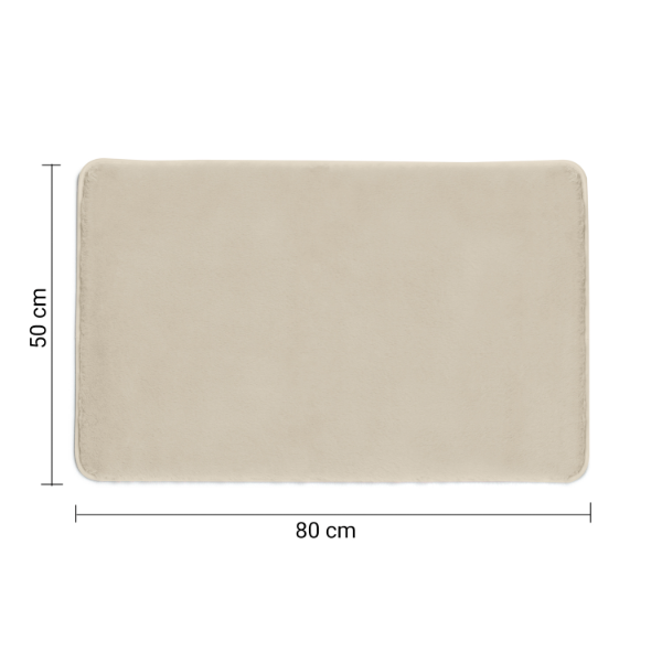 Fuzzy 96FY508066 kúpeľňová predložka, 50x80cm, 100% polyester, protišmyk, tortora