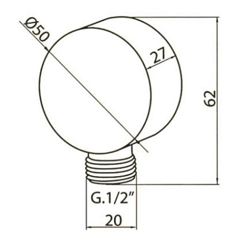 Round AQS32101 kolienko s prívodom vody
