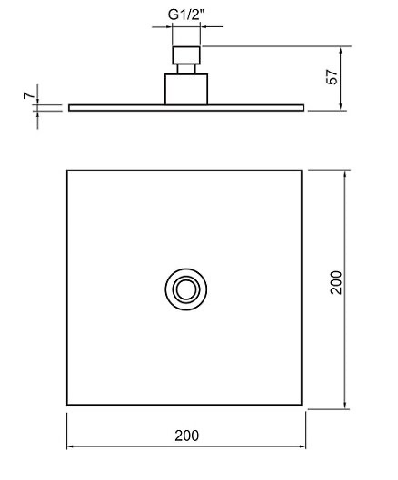Aquaristo AQS60120 hlavová sprcha 200 x 200 mm