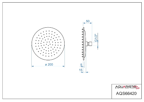 Thin AQS66420 hlavová sprcha priemer 200 mm