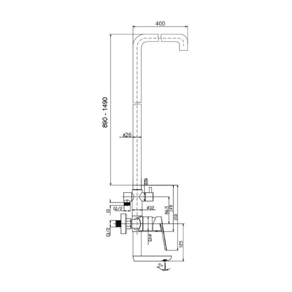 Mereo Dita CBE60104SBD sprchový komplet