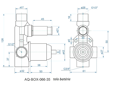 Aquaristo CNQ 066 AQ-B SET 2 podomietkový sprchový komplet