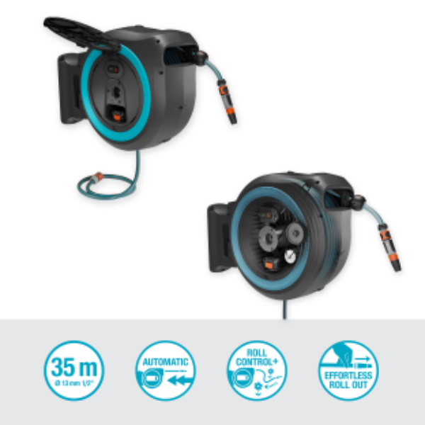 Gardena 18640-20 akumulátorový nástenný box na hadicu PowerRoll XL