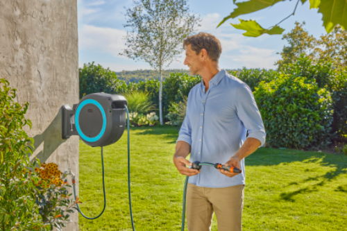 Gardena 18640-20 akumulátorový nástenný box na hadicu PowerRoll XL