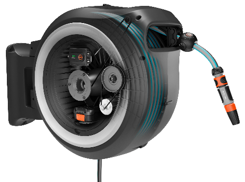 Gardena 18642-20 akumulátorový nástenný box na hadicu PowerRoll XL