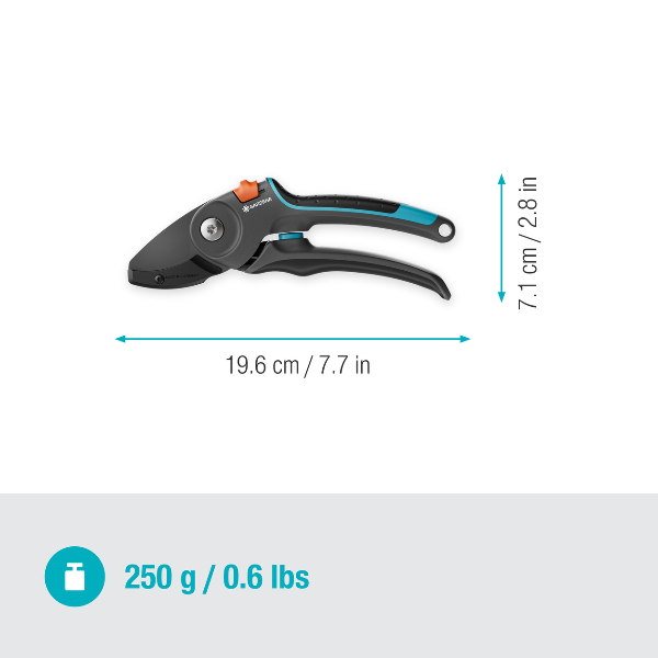 Gardena 12250-20 záhradné nožnice PremiumCut Pro, suché drevo, nákovkové