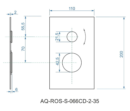 Galleria GLR166CD sprchová podomietková batéria pre 2 odberné miesta, s AQ-boxom a keramickým prepínačom