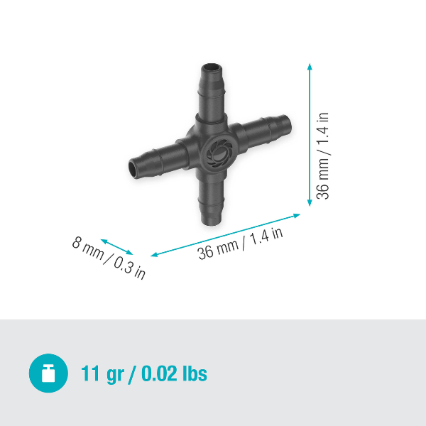 Gardena 13214-20 4-cestná spojka 4,6mm (3/16")