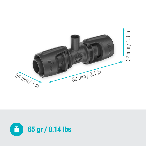 Gardena 13206-20 T-kus 13 mm pre rozprašovacie trysky 5 ks
