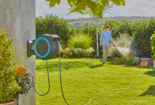 Gardena 18640-20 akumulátorový nástenný box na hadicu PowerRoll XL