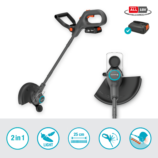 Gardena 14704-20 EasyTrim 25 18V Set akumulátorový vyžínač trávy