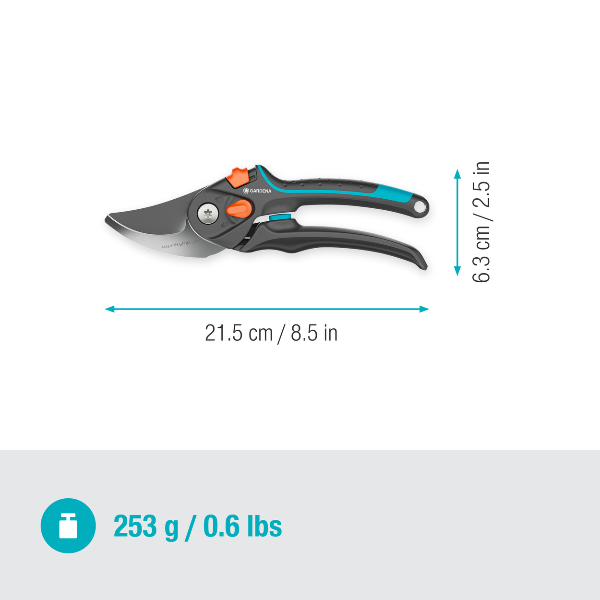 Gardena 12252-20 záhradné nožnice PremiumCut Pro Flex, dvojbrité, zelené drevo