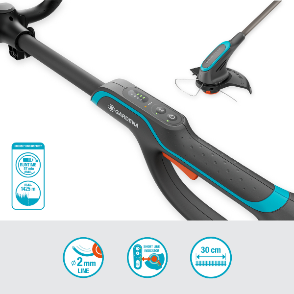 Gardena 14703-20 PowerTrim 30 18V sada akumulátorový vyžínač trávy