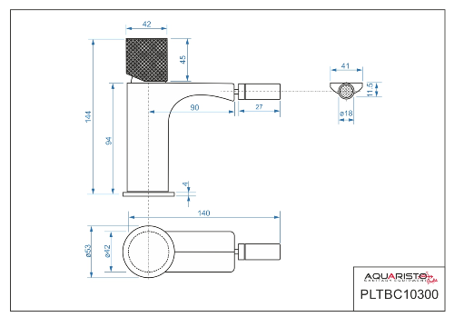 Platform PLTBC10300 bidetová batéria, chróm / čierna