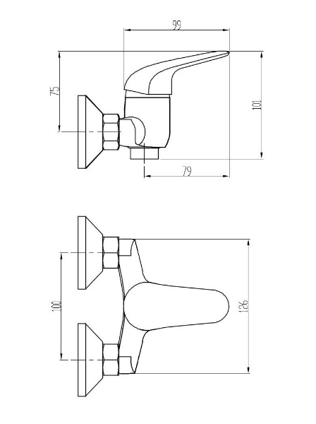 Pluto PLU 3130-100 sprchová batéria