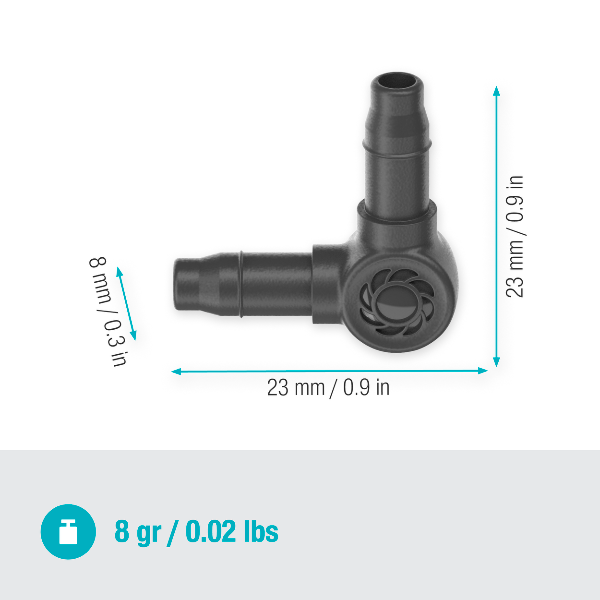 Gardena 13212-20 L-kus 4,6mm (3/16") 10ks