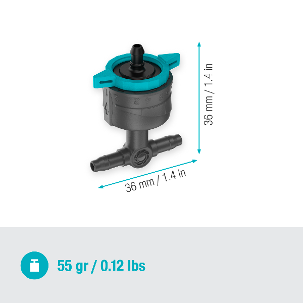Gardena 13314-20 regulovateľný radový kvapkač 1-8 l/h vyrovnávajúci tlak