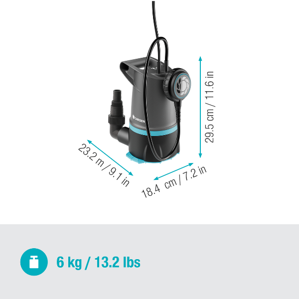 Gardena 9018-47 ponorné čerpadlo na čistú/znečistenú vodu 20000 Basic