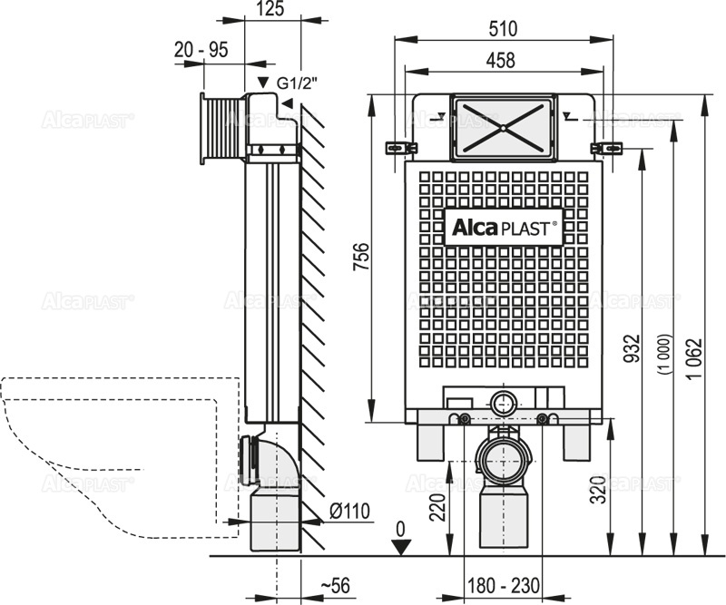 Alcaplast Alcamodul A100/1000