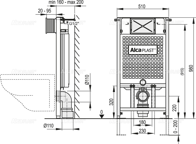 Alcaplast Sadromodul A101/1000