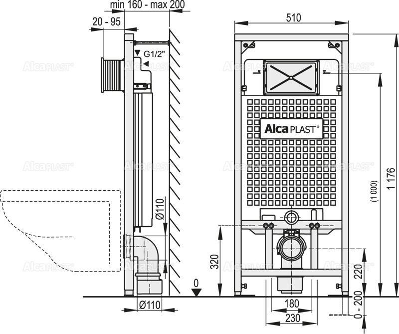 Alcaplast Sadromodul A101/1200