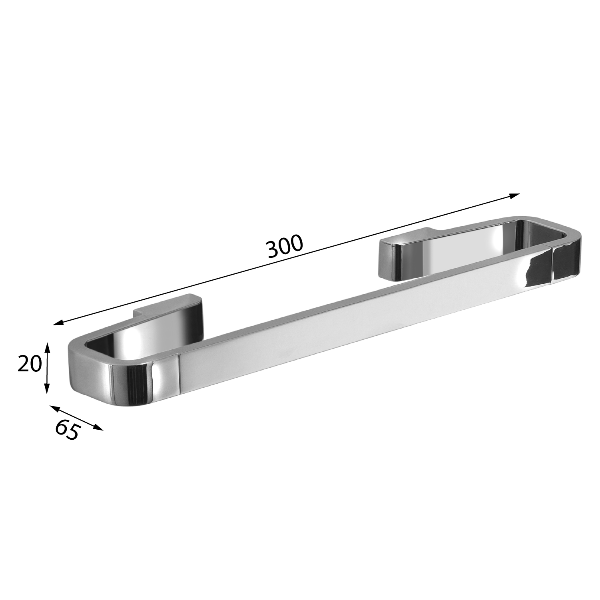 Samoa A8213013 držiak uterákov 300x65mm, chróm