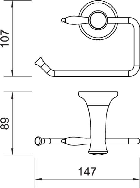 Ferro Antica AAI33BR držiak toaletného papiera, bronz