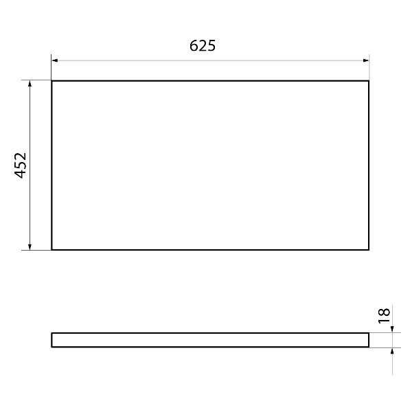 Altair AI867 doska pod umývadlo 62,5x45,2 cm, antracit bridlica